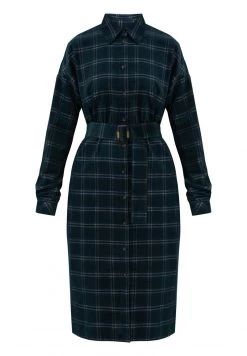 Finn Flare Damen Blusenkleid - Dark Green -Finn Flare Verkaufsladen 3e6c05ff2f054633b31973a6d99296eb