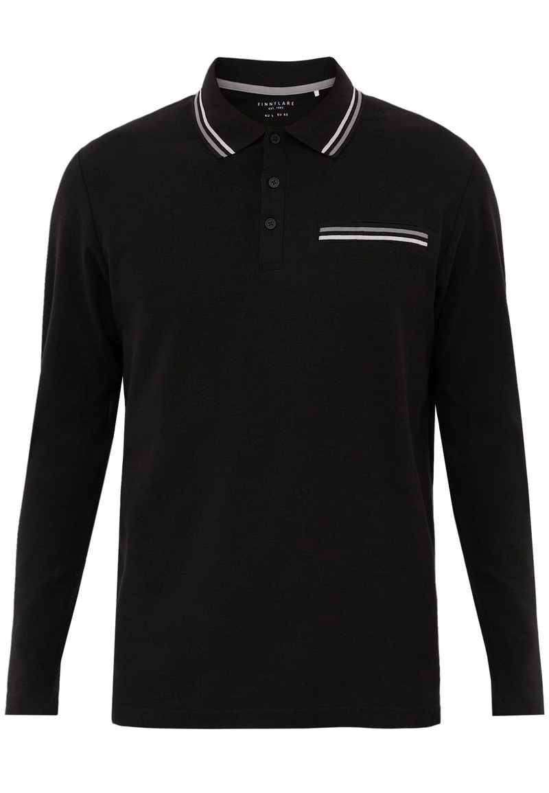 Finn Flare Herren Poloshirt - Black 7 Finn Flare Herren Poloshirt - Black – Bild 5