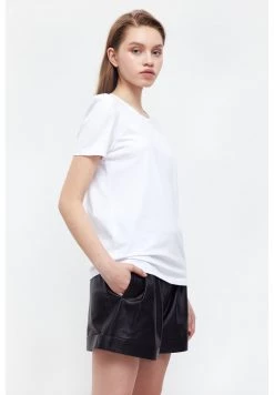 Finn Flare Damen T-Shirt Basic - White -Finn Flare Verkaufsladen 3f73881530fa4a248d37878a50f7a615