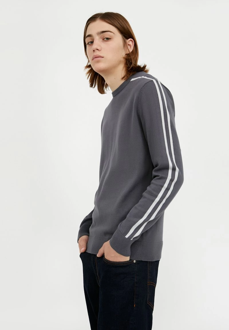 Finn Flare Herren Strickpullover - Dark Grey 6 Finn Flare Herren Strickpullover - Dark Grey – Bild 4