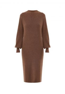 Finn Flare Maxikleid - Dark Beige | Damen -Finn Flare Verkaufsladen 41c1508b46754fcaa73a5c48e1f74f2e