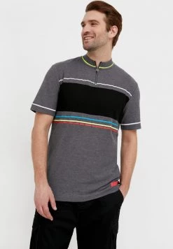 Finn Flare Herren T-Shirt Print - Dark Grey Melange