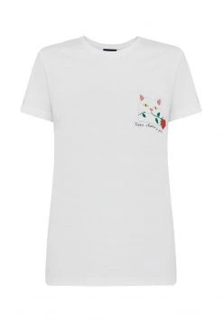 Finn Flare T-Shirt Print - White | Damen -Finn Flare Verkaufsladen 42cd57c417664febb6a3a3898af45cbd