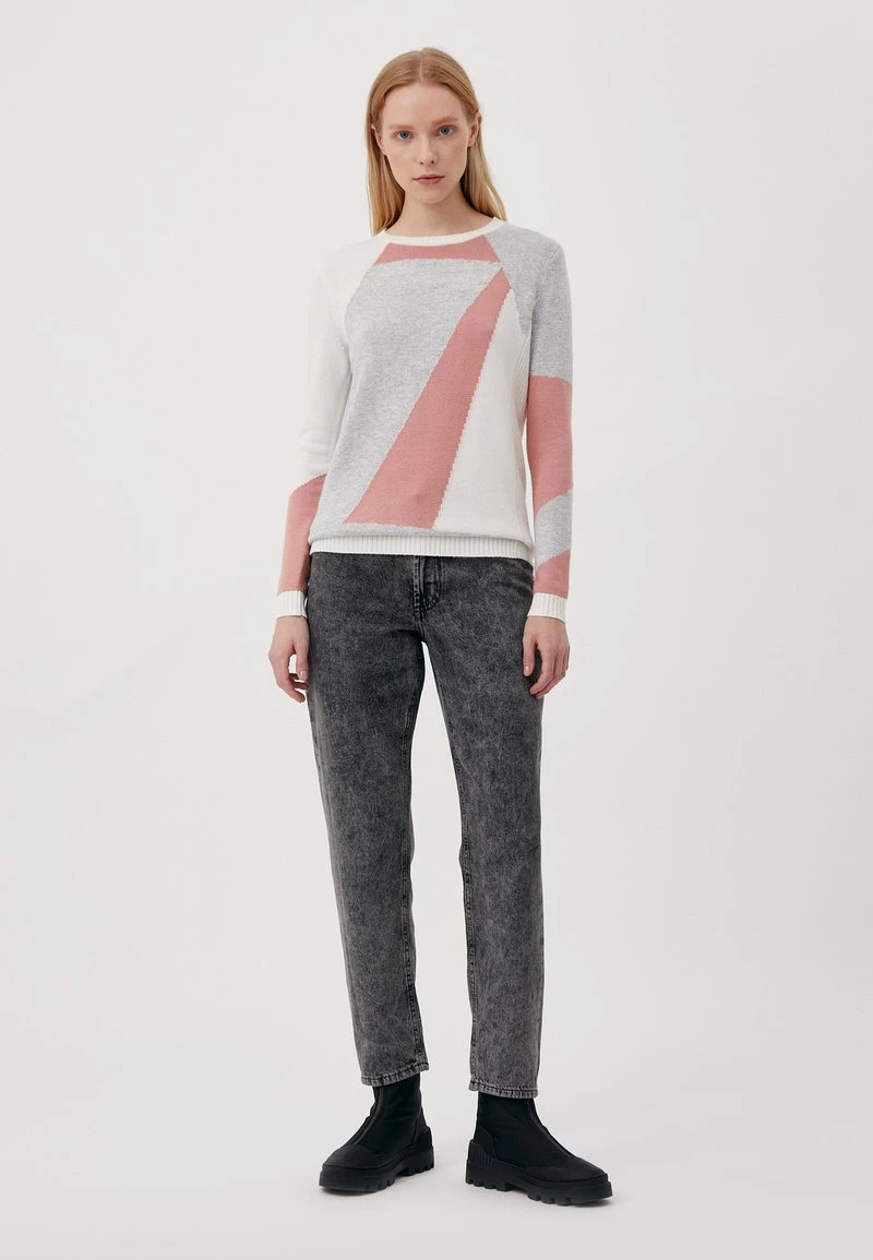 Finn Flare Damen Strickpullover - Light Grey Melange 4 Finn Flare Damen Strickpullover - Light Grey Melange – Bild 2