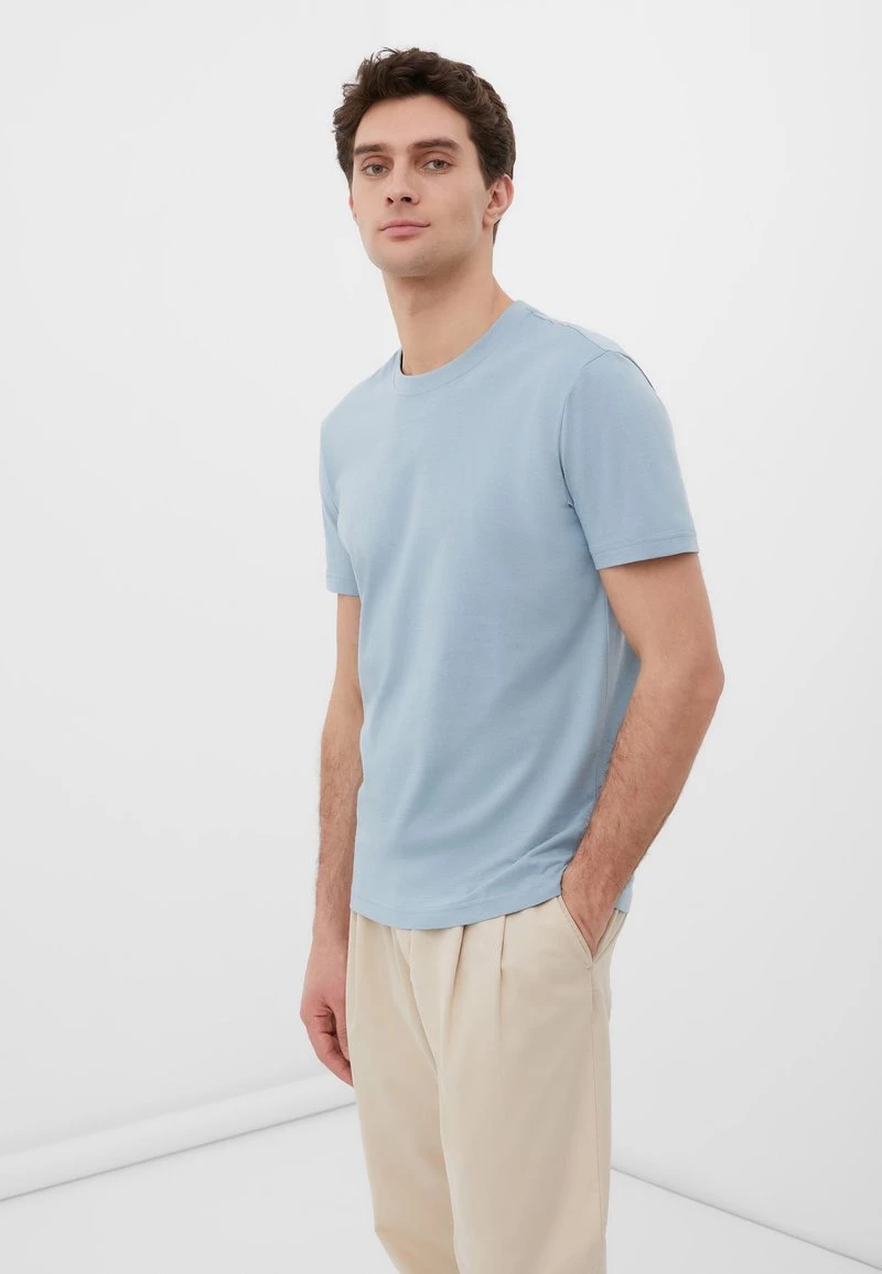 Finn Flare Herren T-Shirt Basic - Greyblue 6 Finn Flare Herren T-Shirt Basic - Greyblue – Bild 4