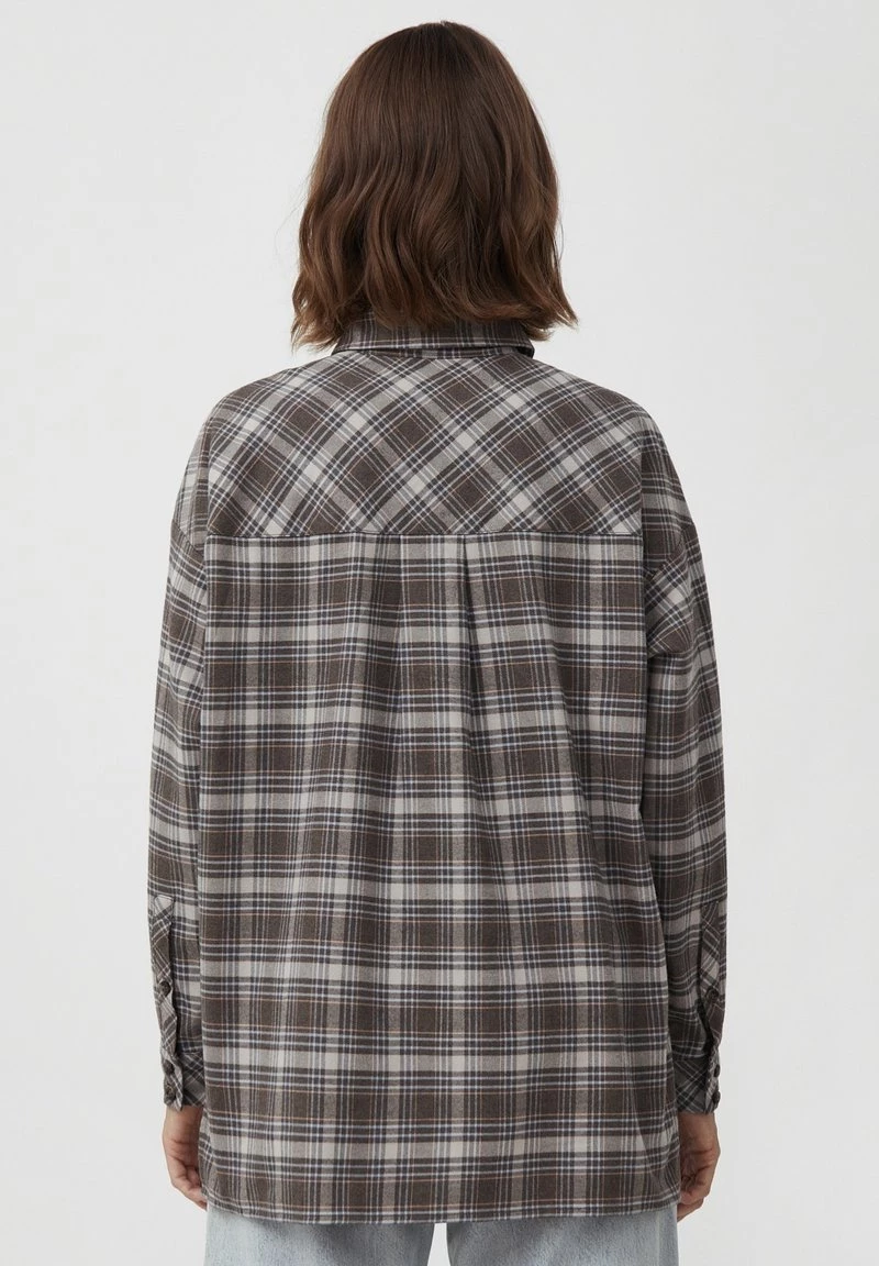 Finn Flare Damen Hemdbluse - Dark Brown 5 Finn Flare Damen Hemdbluse - Dark Brown – Bild 3