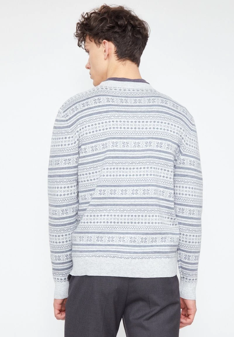 Finn Flare Herren Strickpullover - Light Grey 5 Finn Flare Herren Strickpullover - Light Grey – Bild 3