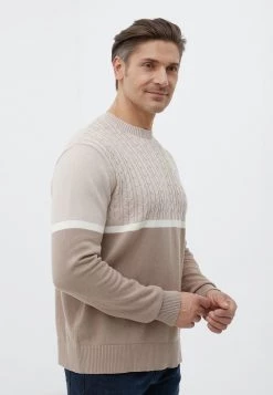 Finn Flare Herren Strickpullover - Dark Beige -Finn Flare Verkaufsladen 46956dcee9ae4286be49e919a0223461