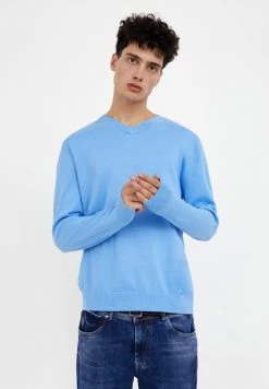 Finn Flare Herren Strickpullover - Light Blue