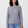 Finn Flare Damen RUNDHALS - Strickpullover - Light Blue -Finn Flare Verkaufsladen 4ba035ec37ed4eb6b9fc0fcf2a70d731