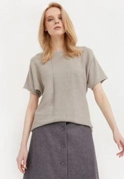 Finn Flare Damen RUNDHALS - T-Shirt Print - Light Brown