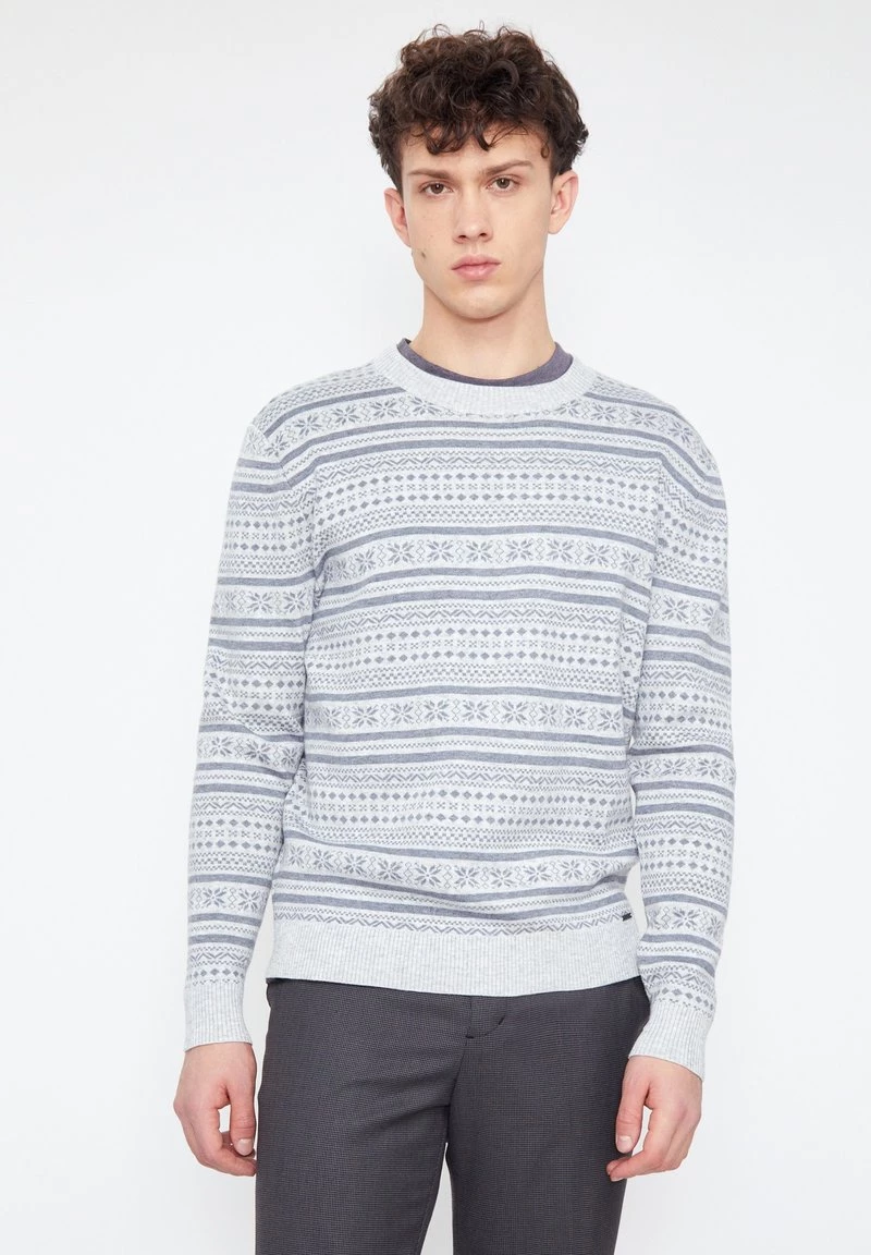 Finn Flare Herren Strickpullover - Light Grey 3 Finn Flare Herren Strickpullover - Light Grey