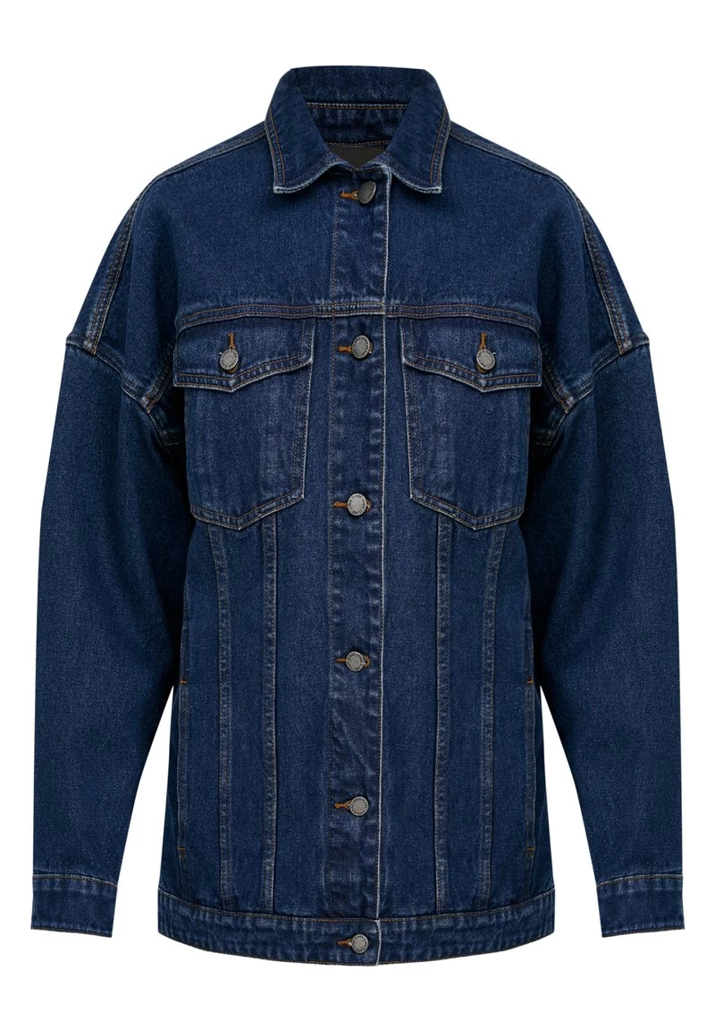 Finn Flare Damen Jeansjacke - Dark Blue 7 Finn Flare Damen Jeansjacke - Dark Blue – Bild 5