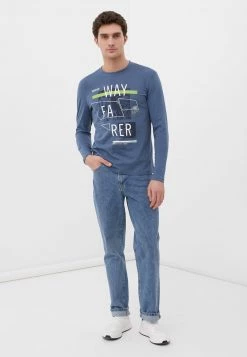 Finn Flare Herren Langarmshirt - Grey