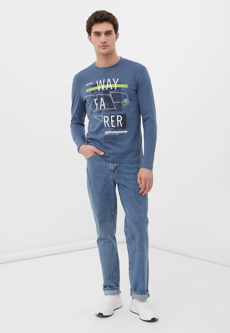 Finn Flare Herren Langarmshirt - Grey 3 Finn Flare Herren Langarmshirt - Grey