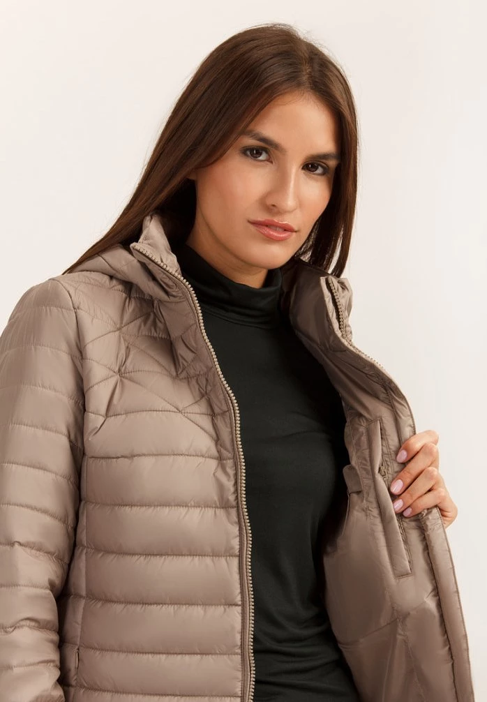 Finn Flare Damen MIT STEPPMUSTER - Winterjacke - Light Brown 6 Finn Flare Damen MIT STEPPMUSTER - Winterjacke - Light Brown – Bild 4