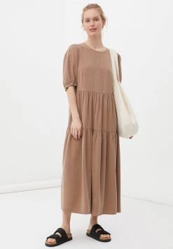 Finn Flare Damen Maxikleid - Dark Beige