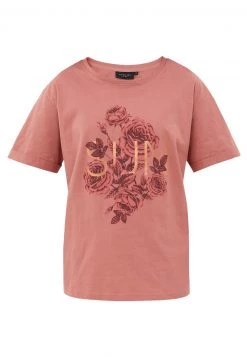 Finn Flare Damen T-Shirt Print - Dark Pink -Finn Flare Verkaufsladen 4f797d006c4f478d85a1f23b0982e263