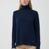 Finn Flare Damen Strickpullover - Dark Blue Melange -Finn Flare Verkaufsladen 4fa99ac4615e43be895af0016a06209c