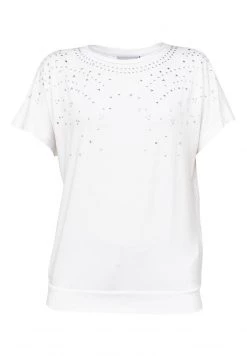 Finn Flare Damen T-Shirt Basic - White -Finn Flare Verkaufsladen 50dc5326d97544f9b431dbb4bf2e83cf