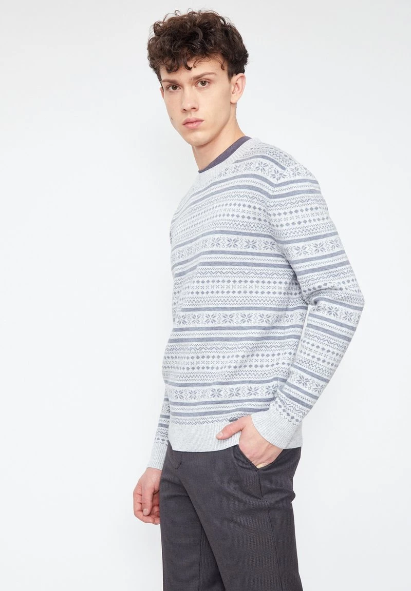 Finn Flare Herren Strickpullover - Light Grey 6 Finn Flare Herren Strickpullover - Light Grey – Bild 4