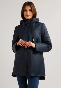 Finn Flare Damen MIT PRAKTISCHER KAPUZE - Kurzmantel - Cosmic Blue