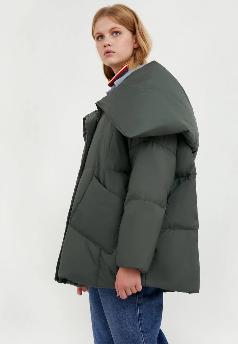 Finn Flare Damen Daunenmantel - Dark Green 6 Finn Flare Damen Daunenmantel - Dark Green – Bild 4