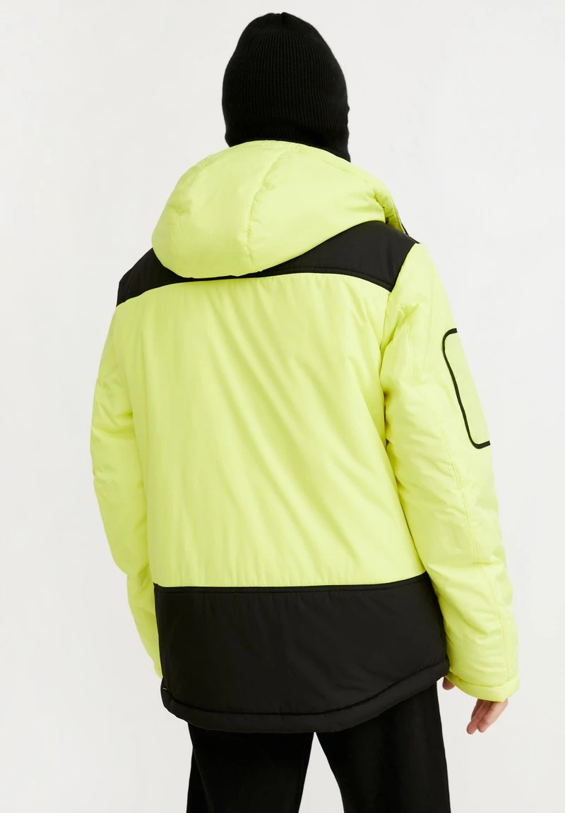Finn Flare Herren Winterjacke - Neon Yellow 5 Finn Flare Herren Winterjacke - Neon Yellow – Bild 3