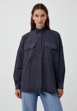 Finn Flare Damen LANGARM - Hemdbluse - Dark Grey