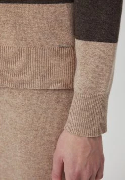 Finn Flare Damen Strickpullover - Light Brown -Finn Flare Verkaufsladen 58a924fd16a2431aab634e0daa54b422