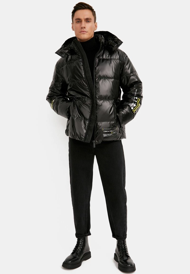 Finn Flare Herren Daunenjacke - Black 4 Finn Flare Herren Daunenjacke - Black – Bild 2