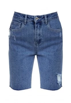 Finn Flare Damen Jeans Shorts - Blue -Finn Flare Verkaufsladen 594186927a7c46b69cbd1875310494a6