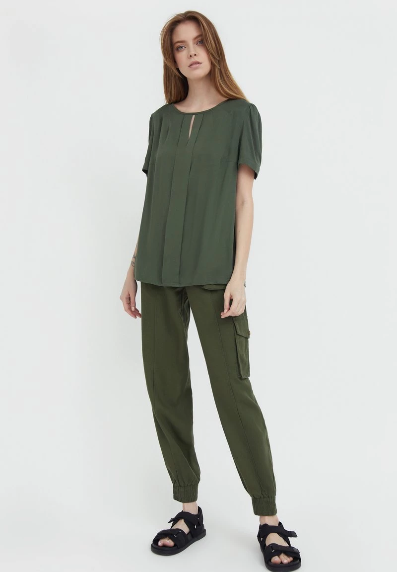 Finn Flare Damen Bluse - Dark Green 4 Finn Flare Damen Bluse - Dark Green – Bild 2