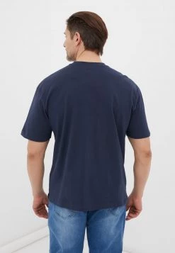 Finn Flare Herren T-Shirt Print - Dark Blue -Finn Flare Verkaufsladen 5a984be399464a379b2836146122b354
