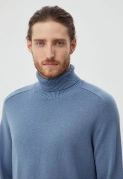 Finn Flare Herren BASIC - Strickpullover - Grey-blue -Finn Flare Verkaufsladen 5ab3539a3a7644febb29b1449a849515