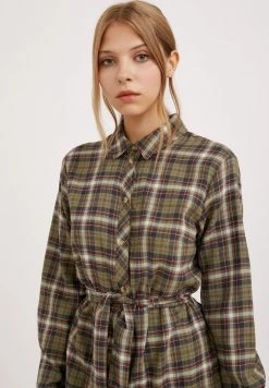 Finn Flare Damen Blusenkleid - Dark Green -Finn Flare Verkaufsladen 5abe13f54d964066b880ff0c9651b94e