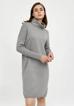 Finn Flare Damen Strickkleid - Grey Melange