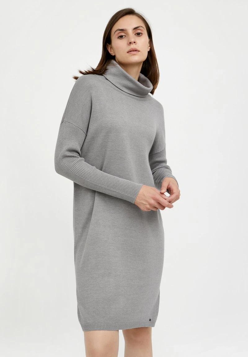 Finn Flare Damen Strickkleid - Grey Melange 3 Finn Flare Damen Strickkleid - Grey Melange