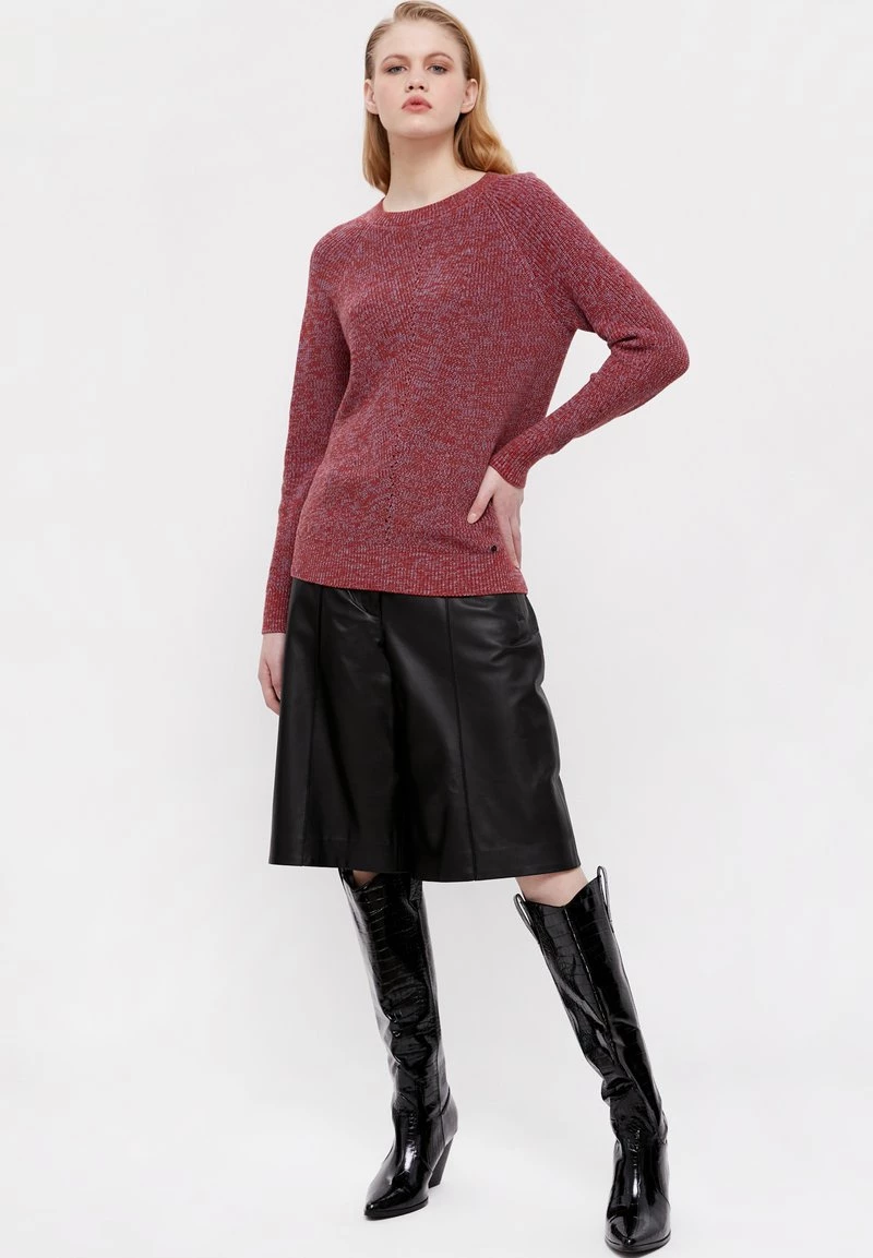 Finn Flare Damen Strickpullover - Red Brown 4 Finn Flare Damen Strickpullover - Red Brown – Bild 2