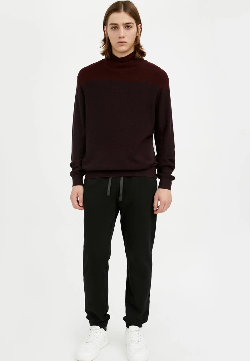 Finn Flare Herren Strickpullover - Dark Red 4 Finn Flare Herren Strickpullover - Dark Red – Bild 2