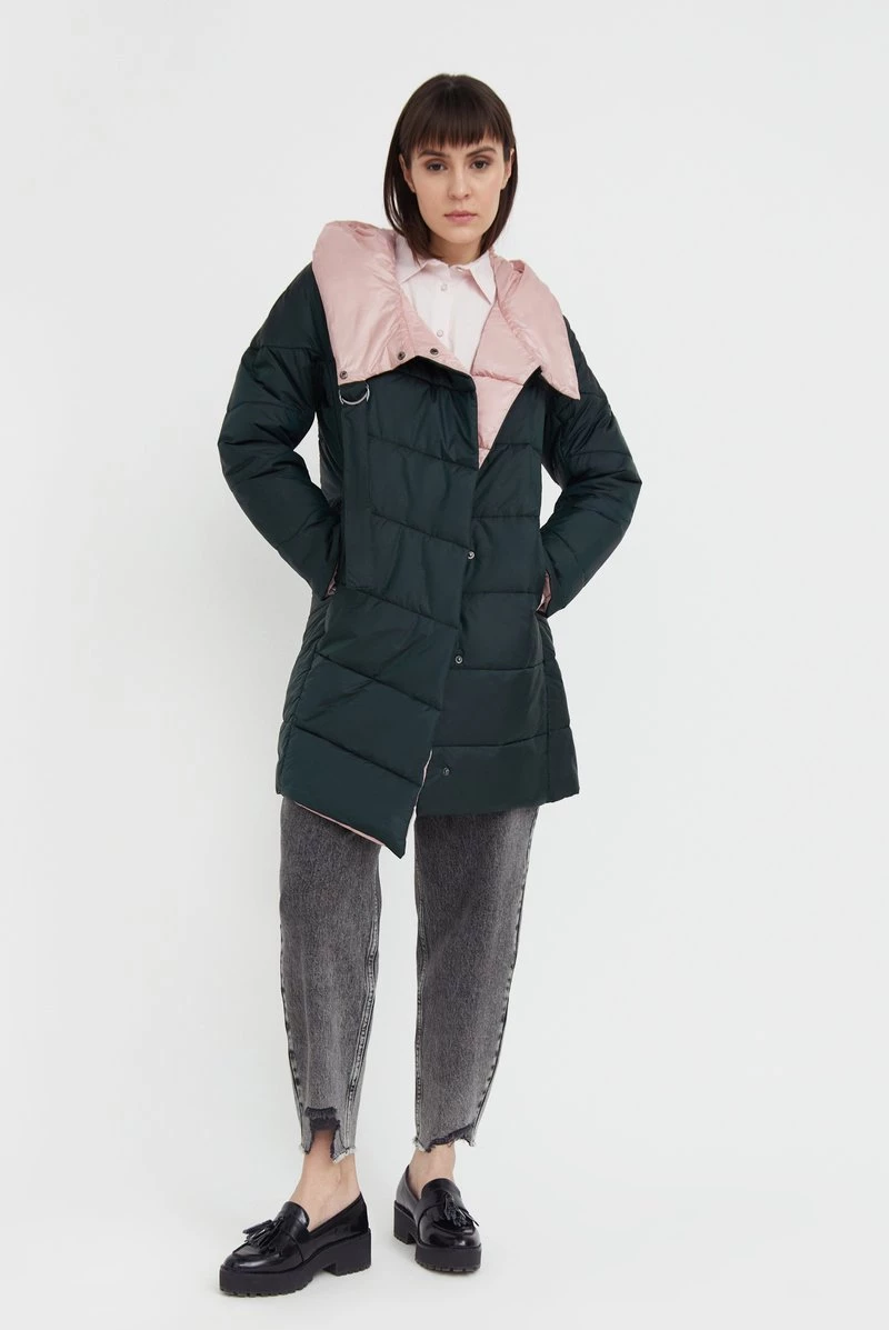 Finn Flare Damen Wintermantel - Dark Green 4 Finn Flare Damen Wintermantel - Dark Green – Bild 2