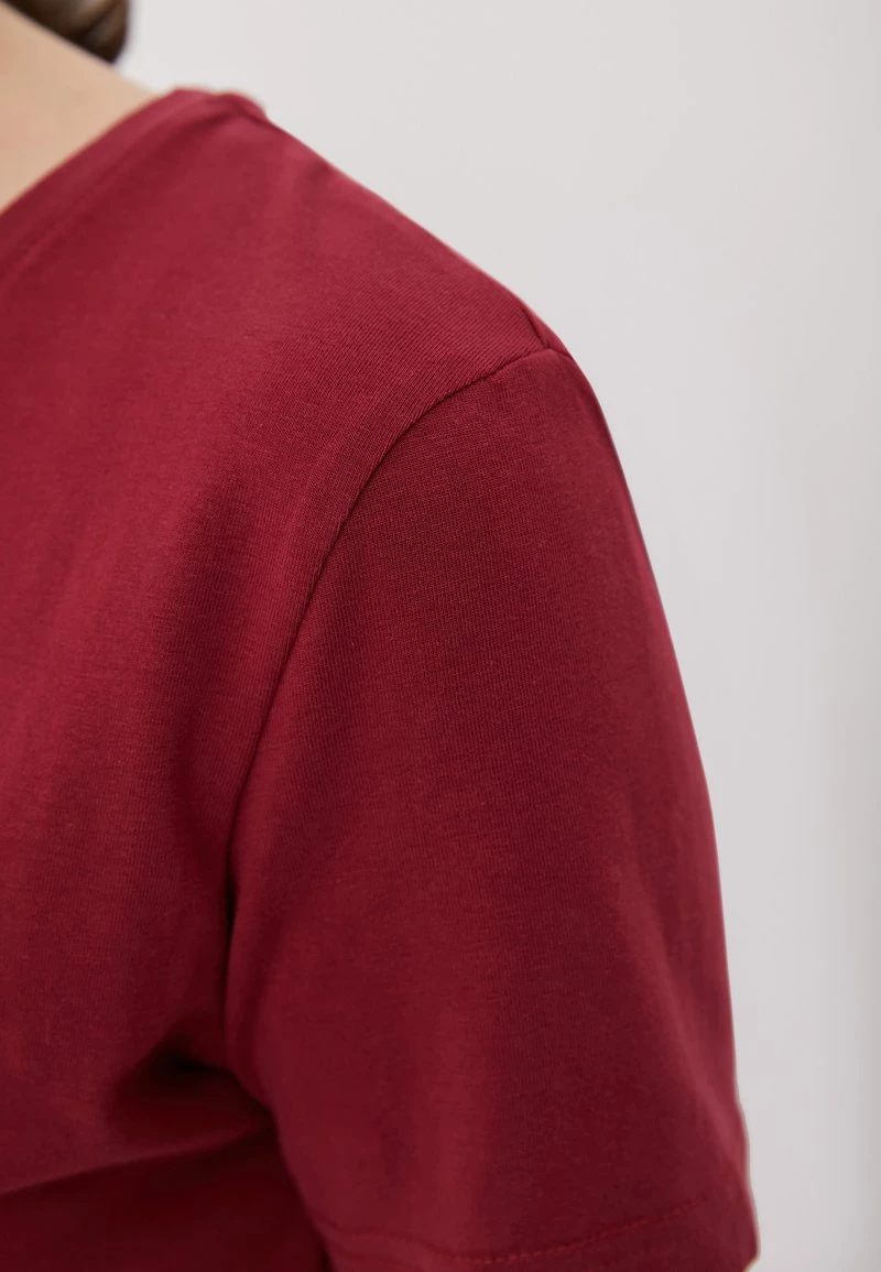 Finn Flare Damen T-Shirt Basic - Dark Red 5 Finn Flare Damen T-Shirt Basic - Dark Red – Bild 3