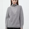 Finn Flare Damen Fleecepullover - Grey Melange
