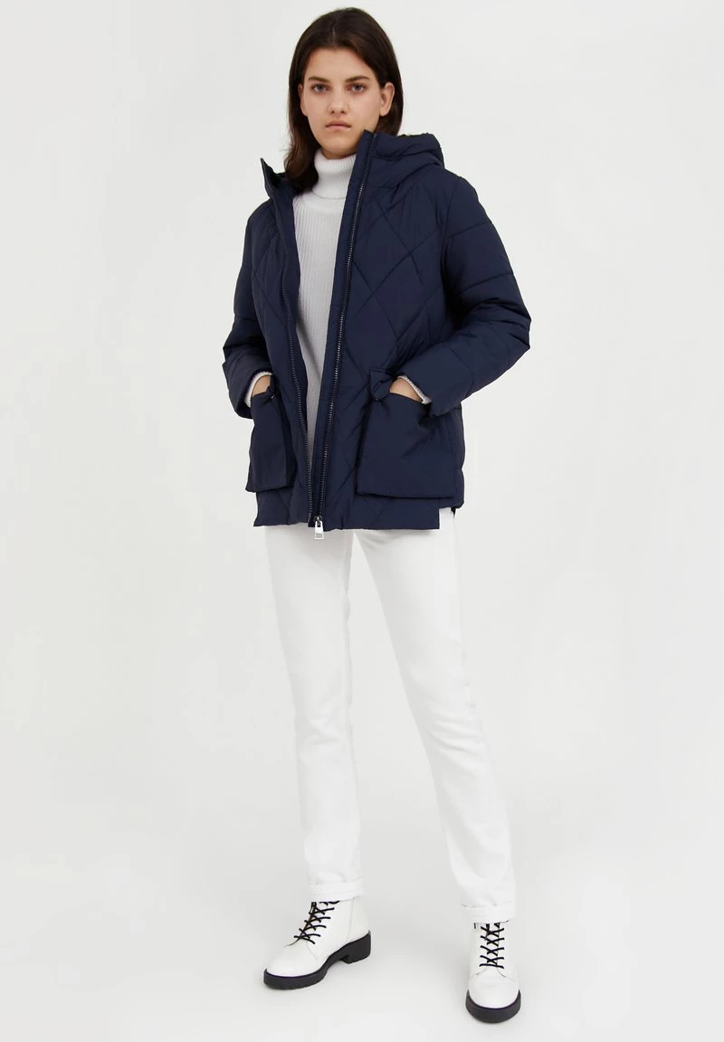 Finn Flare Damen Wintermantel - Dark Blue 4 Finn Flare Damen Wintermantel - Dark Blue – Bild 2