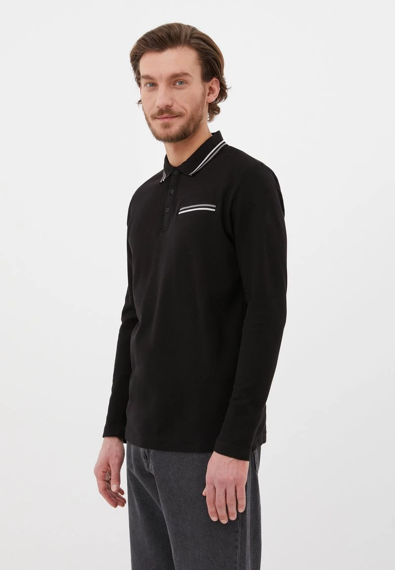 Finn Flare Herren Poloshirt - Black 4 Finn Flare Herren Poloshirt - Black – Bild 2