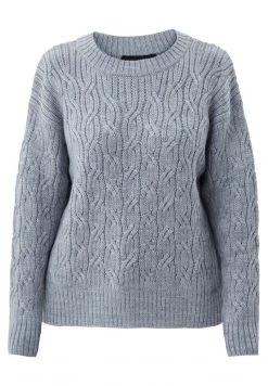 Finn Flare Damen RUNDHALS - Strickpullover - Light Blue -Finn Flare Verkaufsladen 62bc5dc03e524b3f8a3412774ba6d936