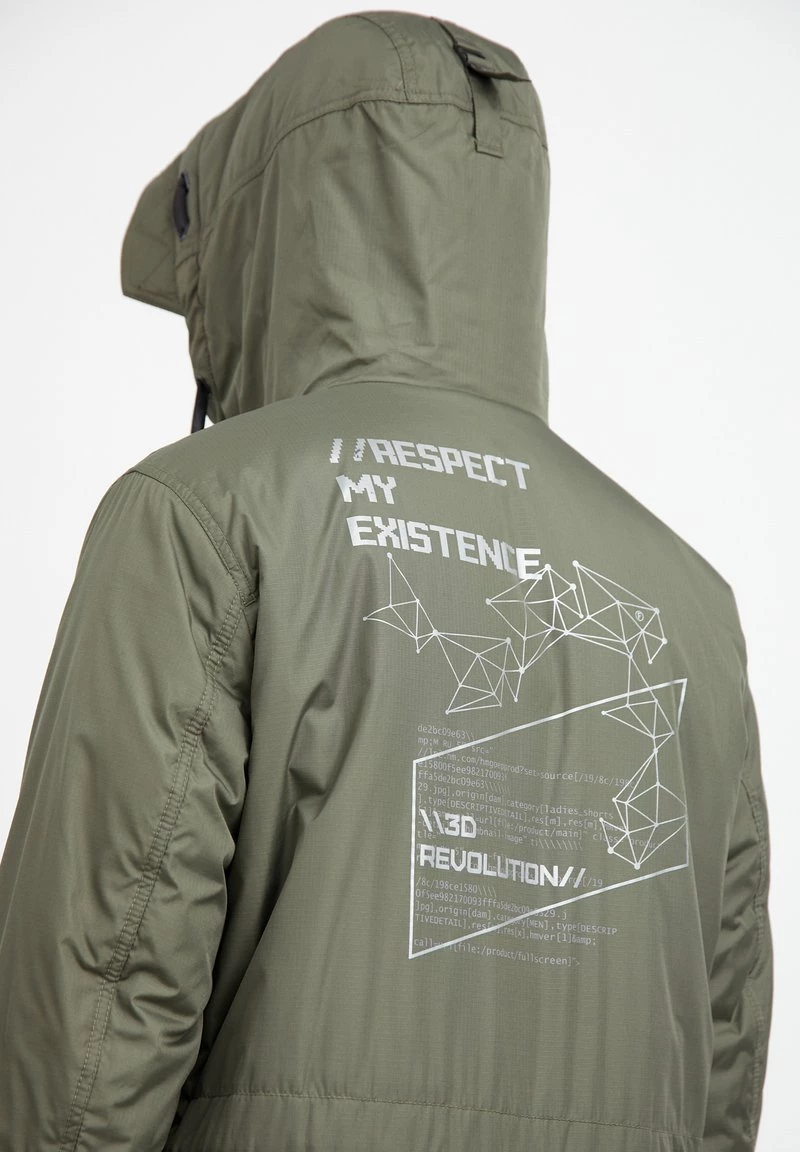 Finn Flare Herren Wintermantel - Khaki 8 Finn Flare Herren Wintermantel - Khaki – Bild 6