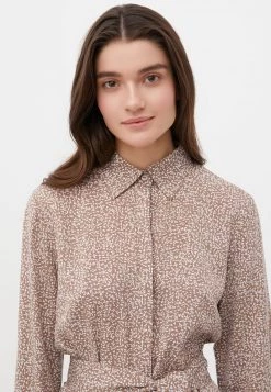 Finn Flare Damen Blusenkleid - Dark Beige