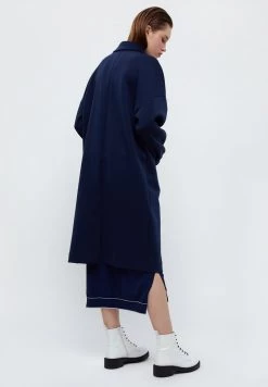 Finn Flare Damen Klassischer Mantel - Dark Blue -Finn Flare Verkaufsladen 6743379c91f24078b62d6308bf399548