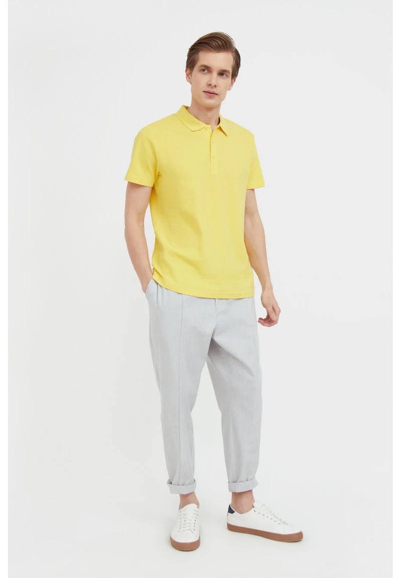 Finn Flare Herren Poloshirt - Yellow 4 Finn Flare Herren Poloshirt - Yellow – Bild 2
